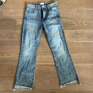 MOTHER JEANS The insider crop step fray Twice Sky SIZE 27